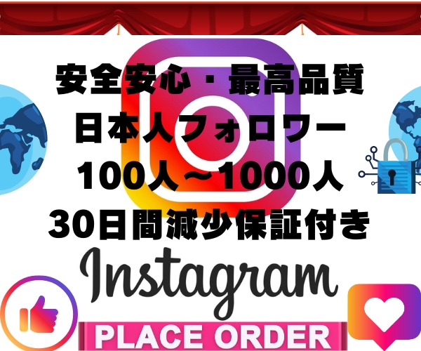インスタの日本人フォロワー+100人増やします Instagram日本人フォロワー+100人～1000人増加 イメージ1