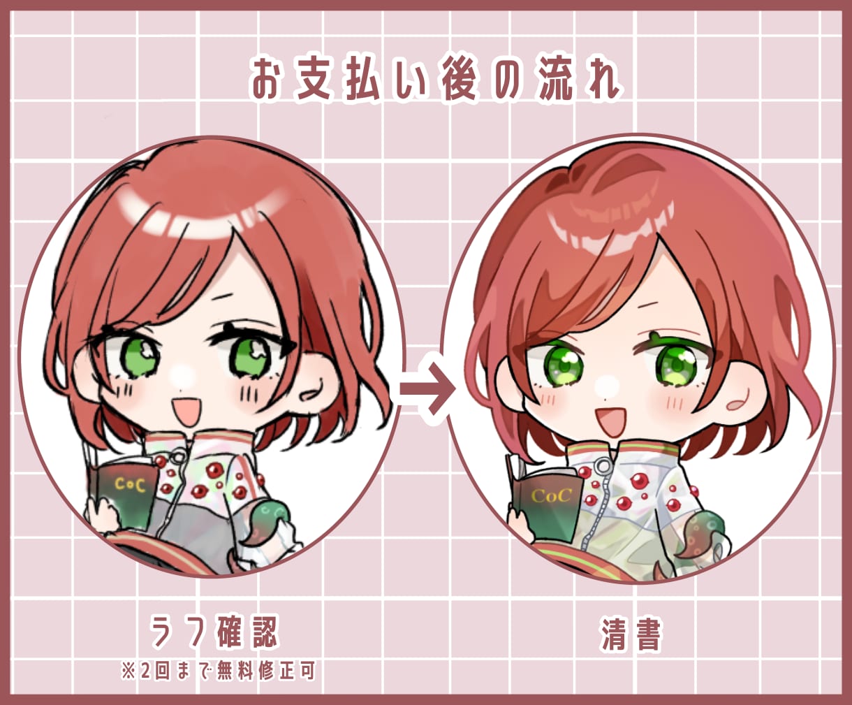 かわいいミニキャラ描きます SNSのアイコンやGM・KP駒におすすめ！ イメージ3