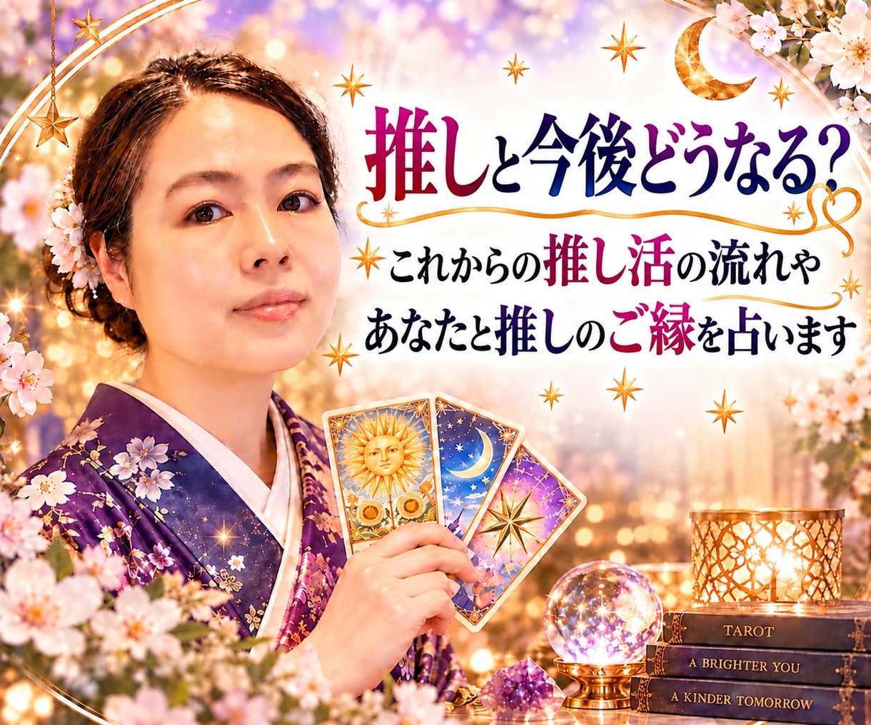 推しと今後どうなる？これからのご縁を占います これからの推し活の流れや、あなたと推しのご縁を占います イメージ1