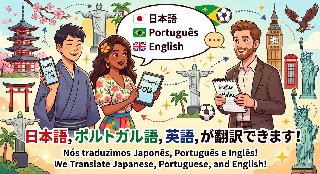 日本語⇄ポルトガル語ネイティブ翻訳します 日本語⇄ポルトガル語ネイティブ翻訳 イメージ1