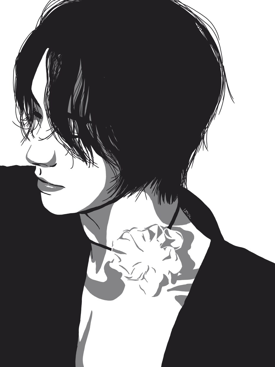 最短翌日⚫SNSアイコン描きます 写真をいただいてモノクロのイラストを描きます イメージ3