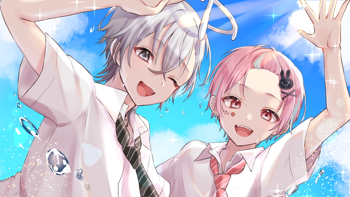 歌ってみた・MVのサムネや立ち絵イラストを描きます 映えるイラストをお届けします。お気軽にご相談ください！ イメージ5