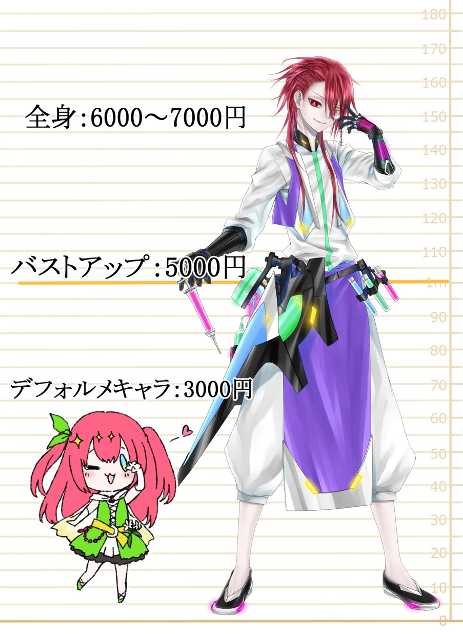 ゲームや動画などの立ち絵お描きします フリーゲームや実況動画などの立ち絵制作をお手伝いします イメージ2