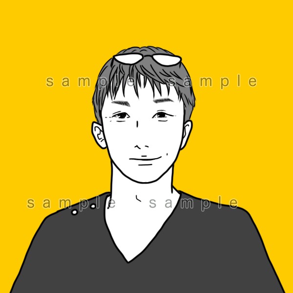 シンプル似顔絵風のイラストを作成します ■ふんわり・さわやか系～SNSアイコンなどに♪ イメージ1
