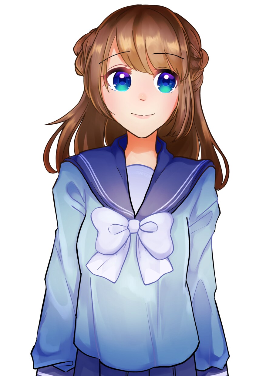 ソシャゲ塗り風キャライラスト＋喜怒哀楽表情描きます 腰から上のキャラ、老若男女＋獣描きます！全身と表情差分も可 イメージ1