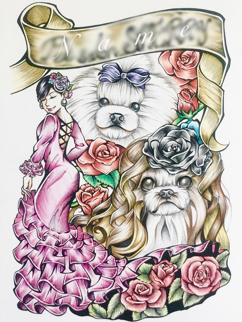 愛するペットのアナログイラストを作成いたします 美しく、ゴージャスな仕上がりに… イメージ1