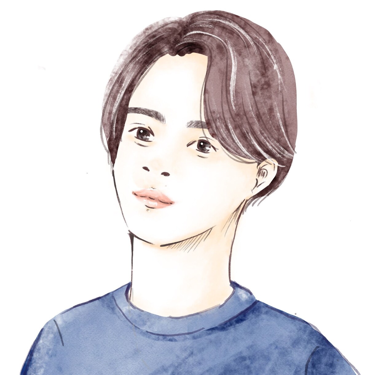 お洒落な手描き風なイラスト描きます 透明感があるお洒落で可愛い似顔絵描きます イメージ5