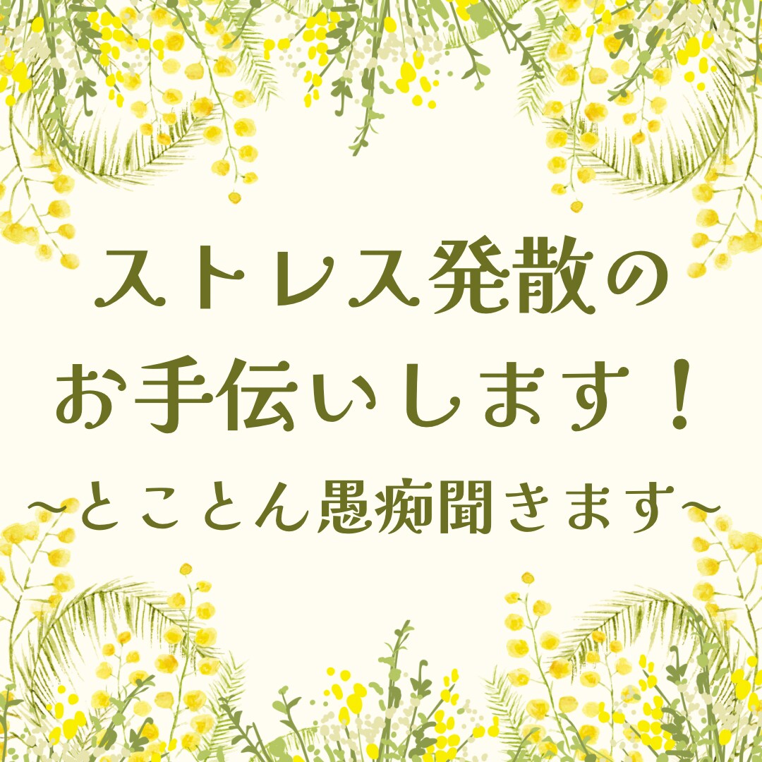 ただ愚痴を聞いて…ストレス発散のお手伝いします とにかく聞きます！とことん愚痴ってください！ イメージ1