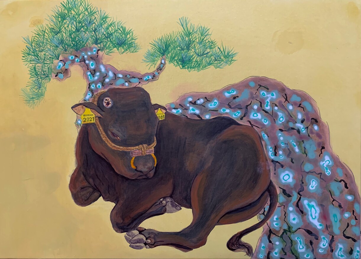 ペットのイラスト描きます ペットや動物、人の写真を送って頂き日本画（岩絵具）で描きます イメージ3
