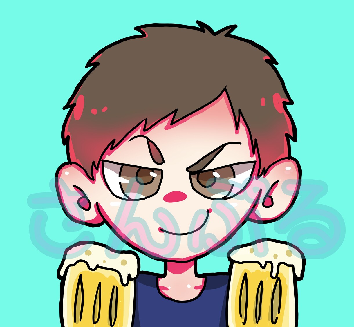 ポップで可愛い似顔絵アイコン描きます SNSアイコンや動画内イラストとしていかがですか？ イメージ6