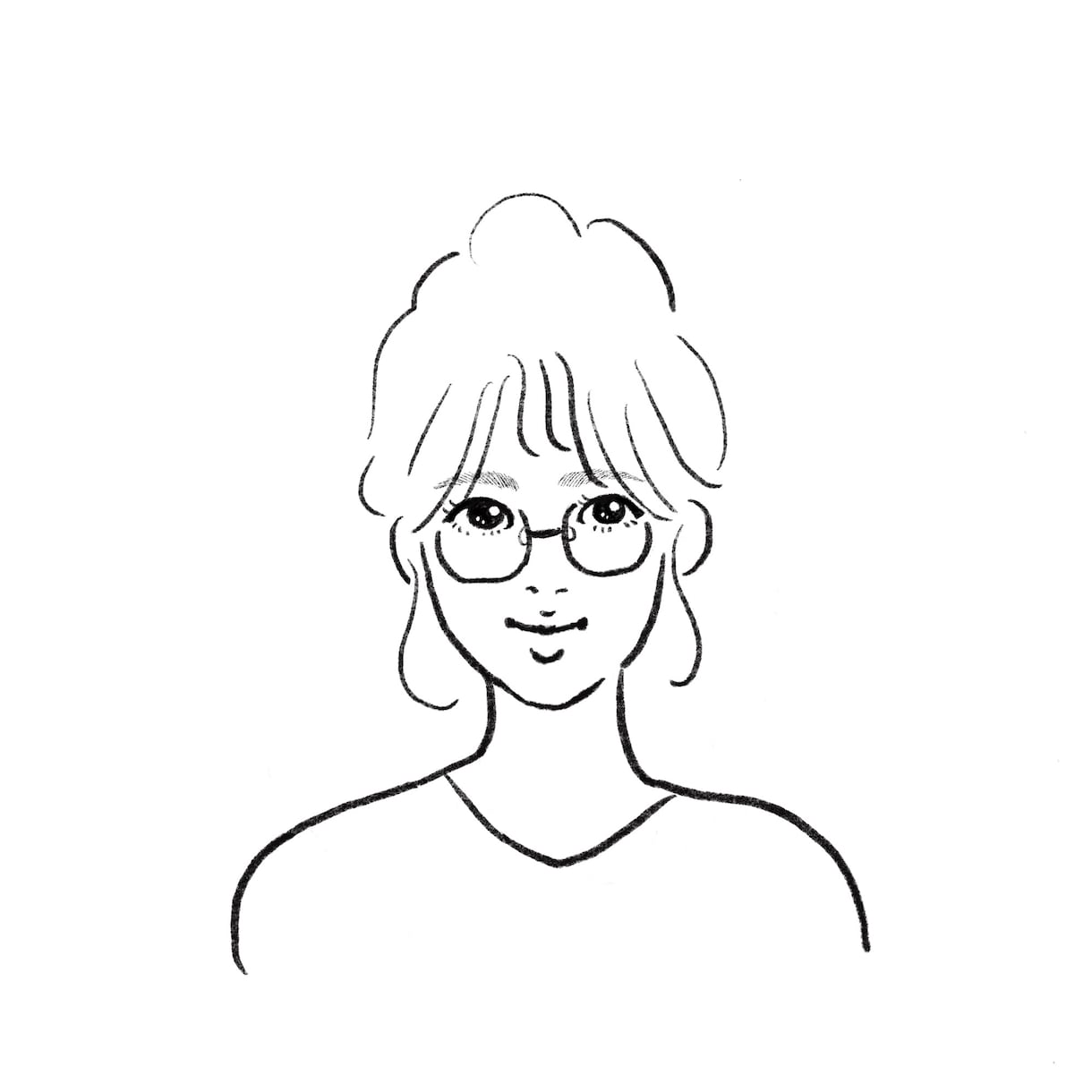 SNSアイコンに◎シンプル線画の似顔絵描きます やさしい線画であなただけの似顔絵を制作します イメージ2