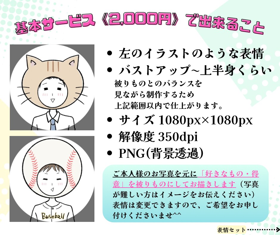 個性的なゆるかわ被りものアイコン作ります 【好きを推そう】スキル・自社商品・趣味をアピールしたい方へ イメージ3