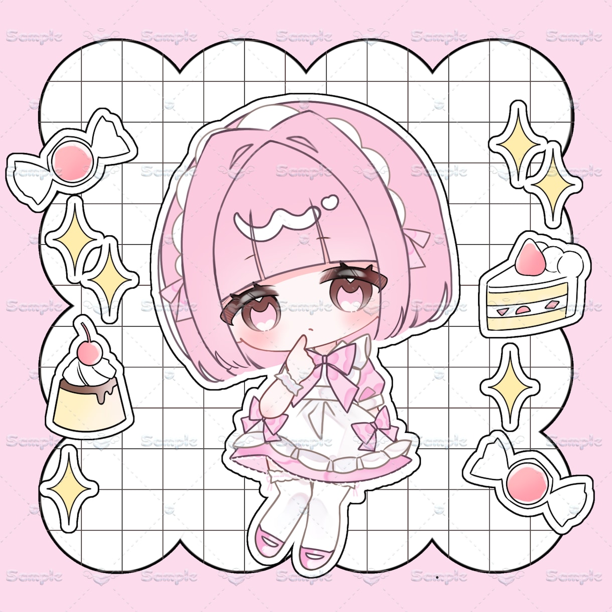 リボンとフリルが可愛いメイドちゃん描きます 誰でも可愛くさせちゃう量産依頼です！ イメージ1