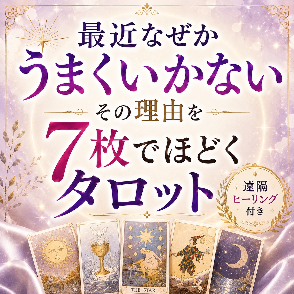 なぜか最近うまくいかない。その理由を7枚でみます なぜか噛み合わない。その理由は？タロットと遠隔ヒーリング イメージ1
