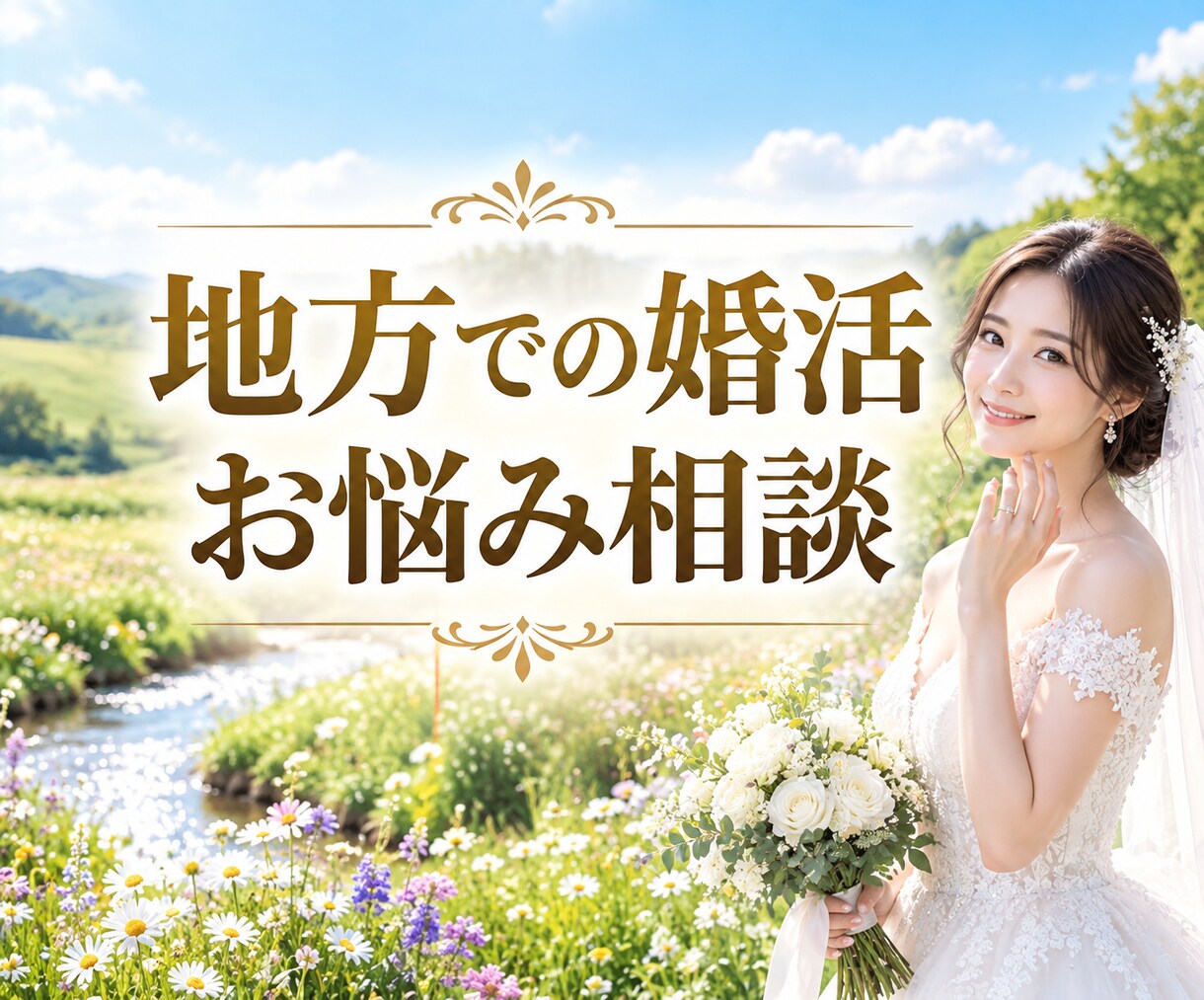 地方女性の婚活のお悩み、相談します 地方で9ヶ月で、ハイスペ男性と結婚できました！ イメージ1