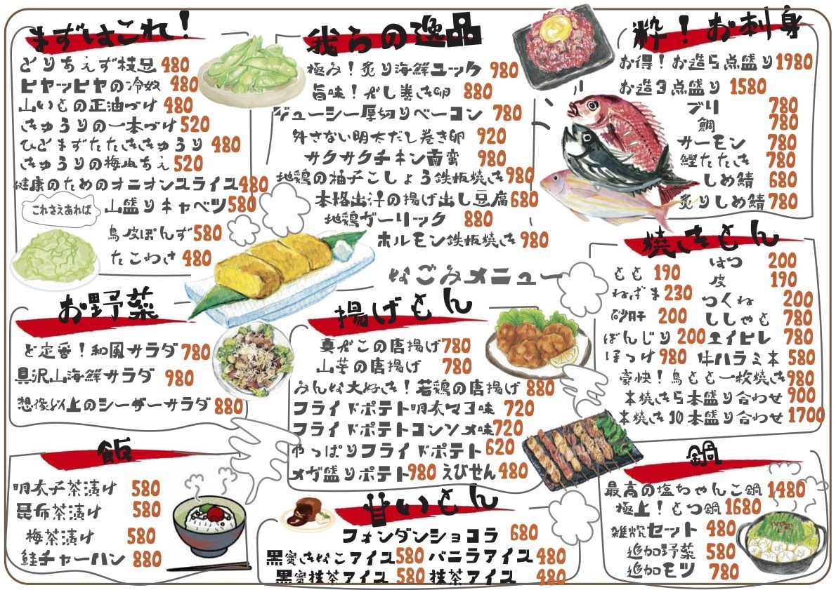 飲食店様のイラストタッチのメニュー作成いたします 大体のイメージがあれば形にします イメージ7
