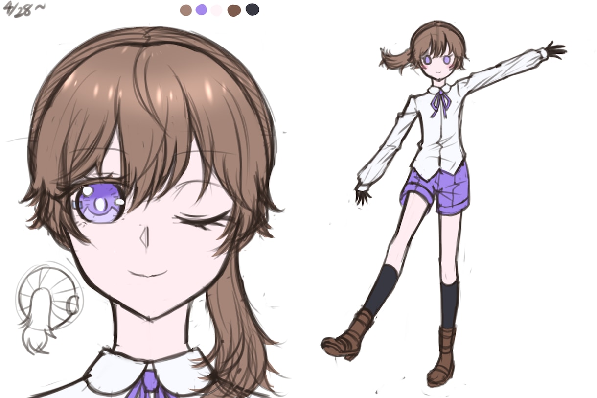 オリジナリティ溢れるキャラ立ち絵を描きます 個性的なキャラから無個性なキャラまで創造して作成します！ イメージ6