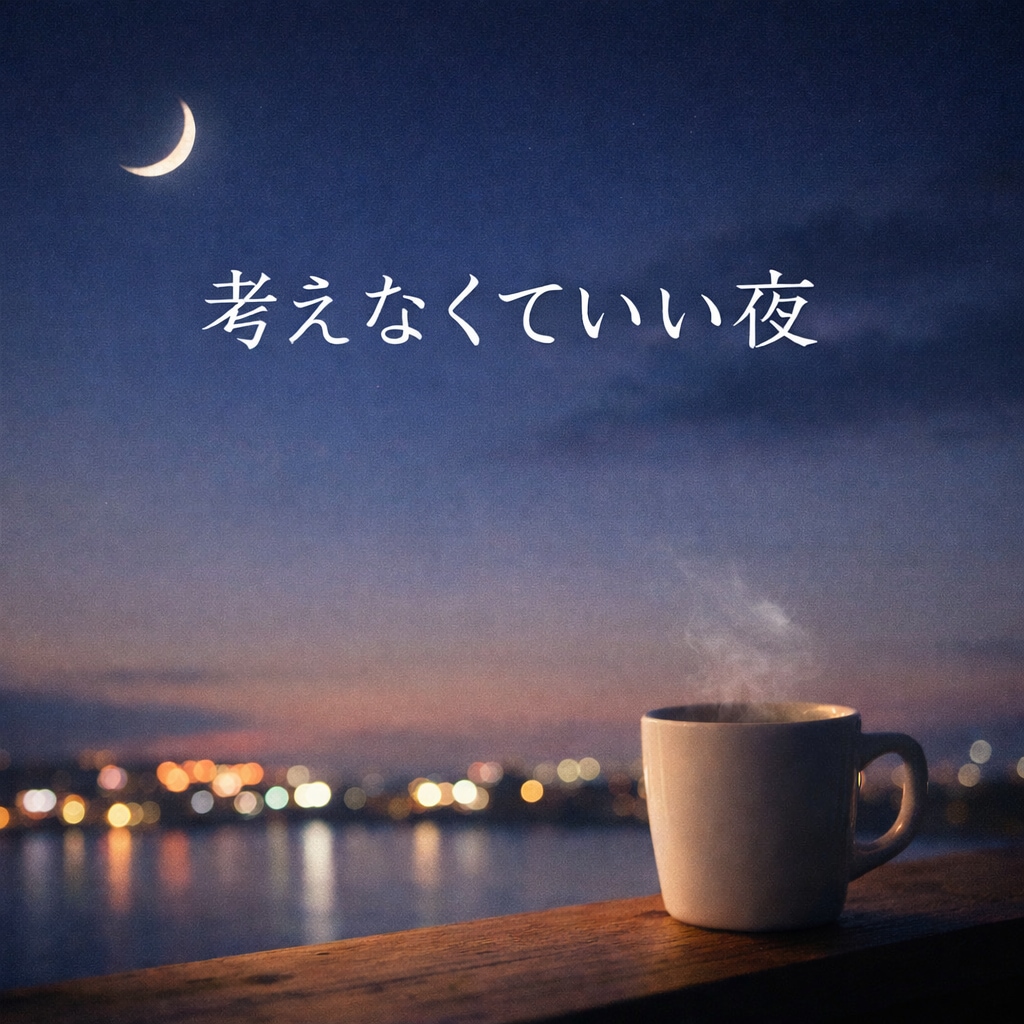 疲れた夜に考えなくていい時間を心理職が届けます 今日は立ち止まって、考えるのをやめていい イメージ1