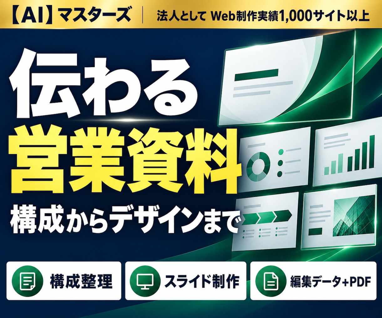 伝わる営業資料を構成からデザインします 10枚まで・編集できるパワポとPDFで納品 イメージ1