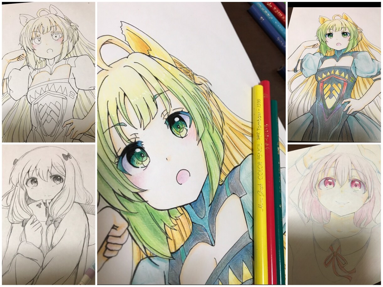 想い浮かぶ3色をメインに人を描きます プレゼントやインテリア、アイコンなどにもご使用頂けます！ イメージ2