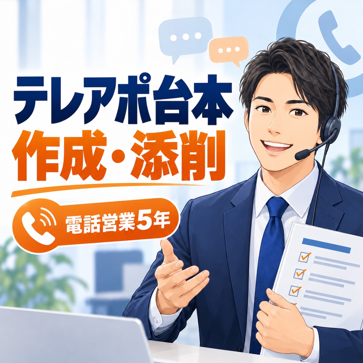 電話営業5年の経験で伝わるテレアポ台本に改善します 受付突破から断り対応まで実践で使えるテレアポ台本に整えます。 イメージ1