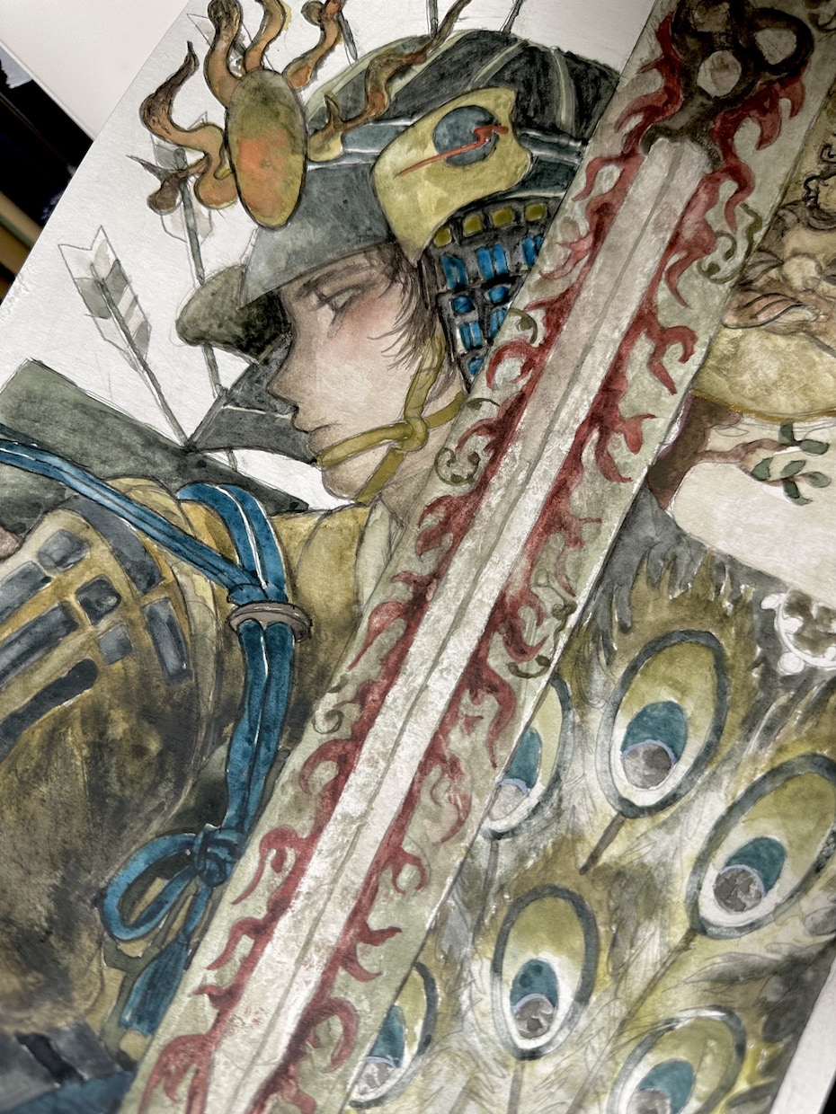 甲冑画を水彩で精密にお描きします 「氣」を込めた手法で武の勇気と癒やしを貴方の手に イメージ1