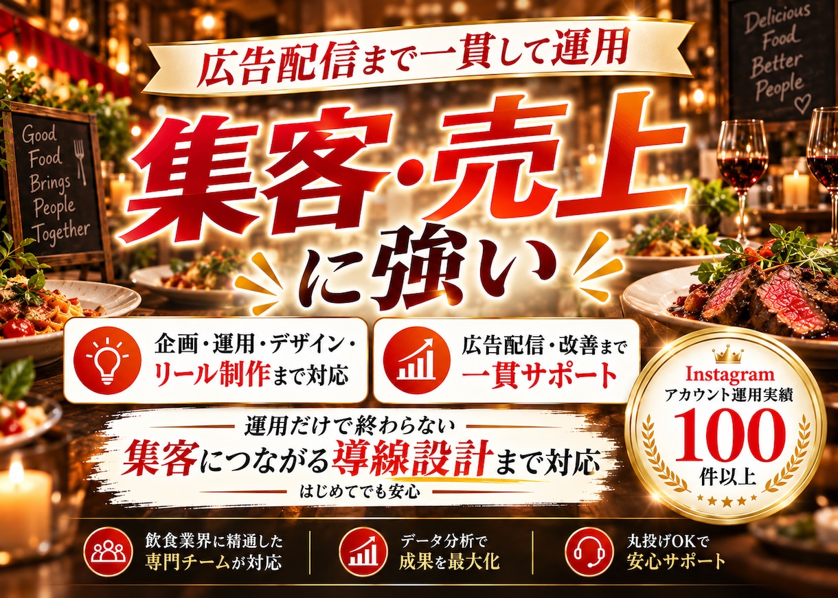 飲食業界に特化！インスタグラム運用を提供いたします 飲食業界の「集客」に強いInstagram運用 イメージ4