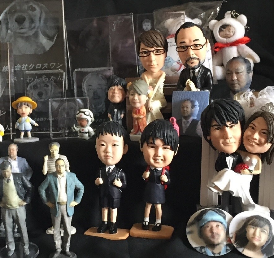 写真から面白い3D最新技術デジタル似顔絵作成します 最先端3Dにて表情変換を計算して作成します。 イメージ3