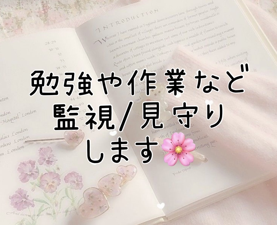 勉強や作業が続かない方へ、監視・見守りいたします 90分1000円〜お引き受けいたします。 イメージ1