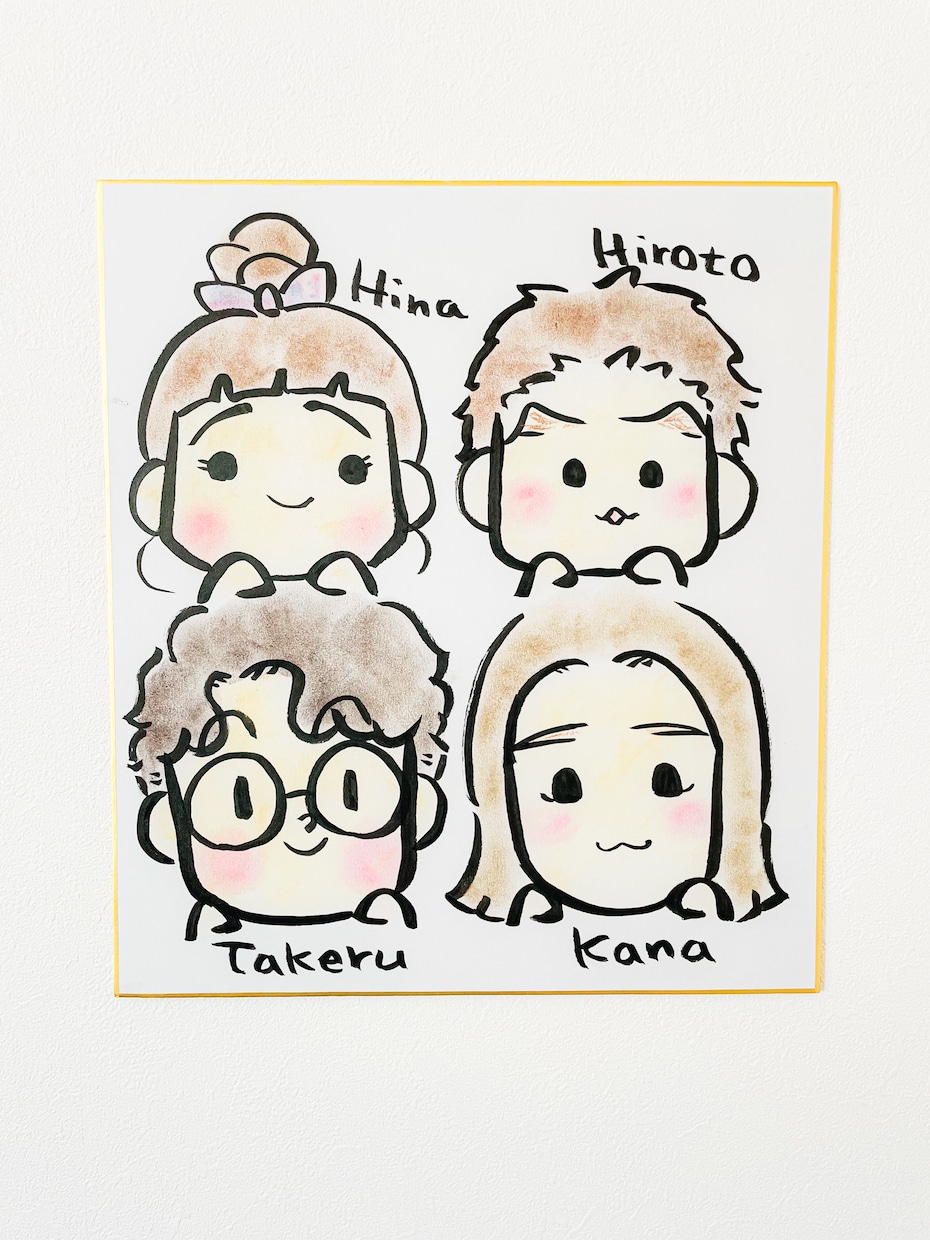 ゆるかわ似顔絵を（カラー）描きます ゆるかわ筆タッチの似顔絵に色がつき、さらに可愛さアップ♡ イメージ2