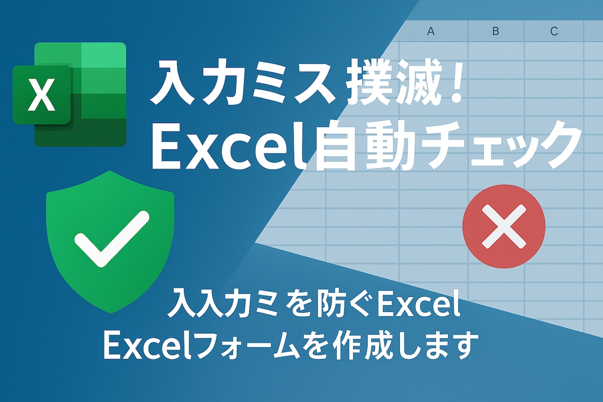 ゼロミス入力フォームを即納します 入力ミス撲滅！Excel自動チェック イメージ1
