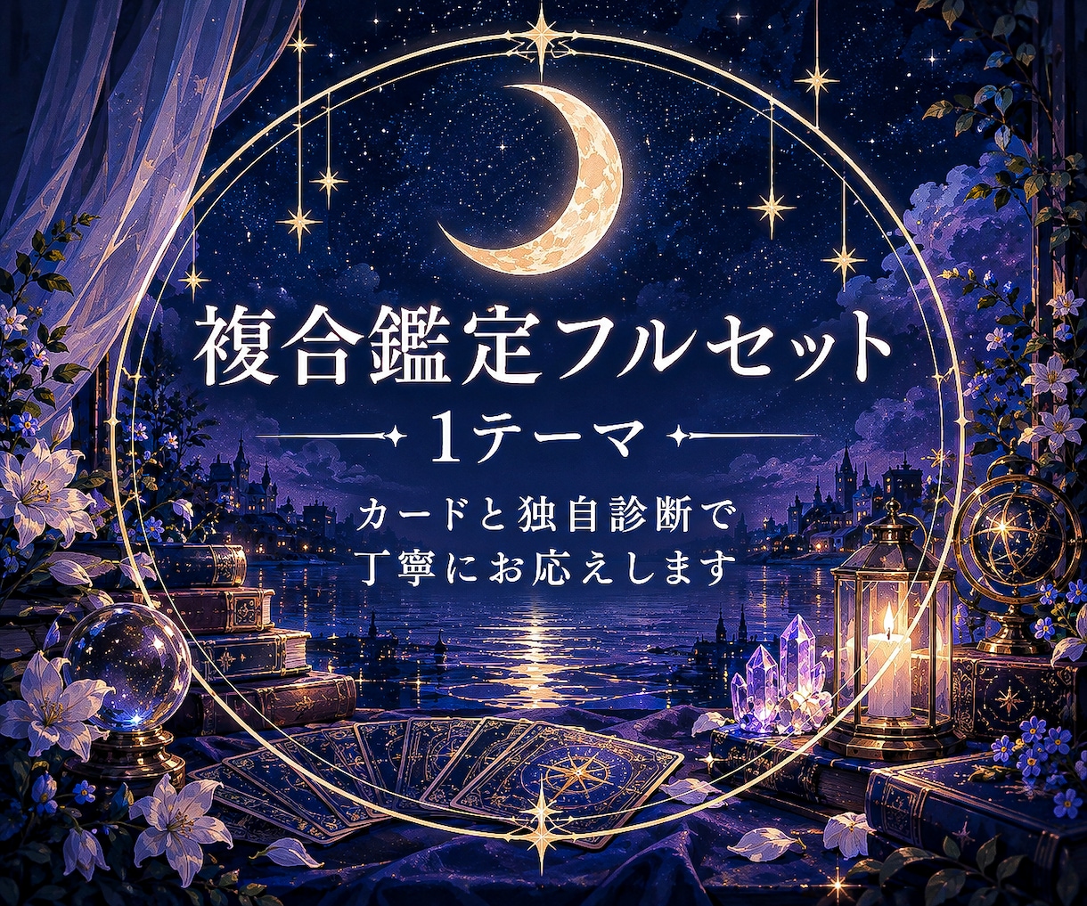 複合鑑定フルセット｜カードと独自診断でお届けします あなたの今と、生まれ持った性質。両側から丁寧に。 イメージ1