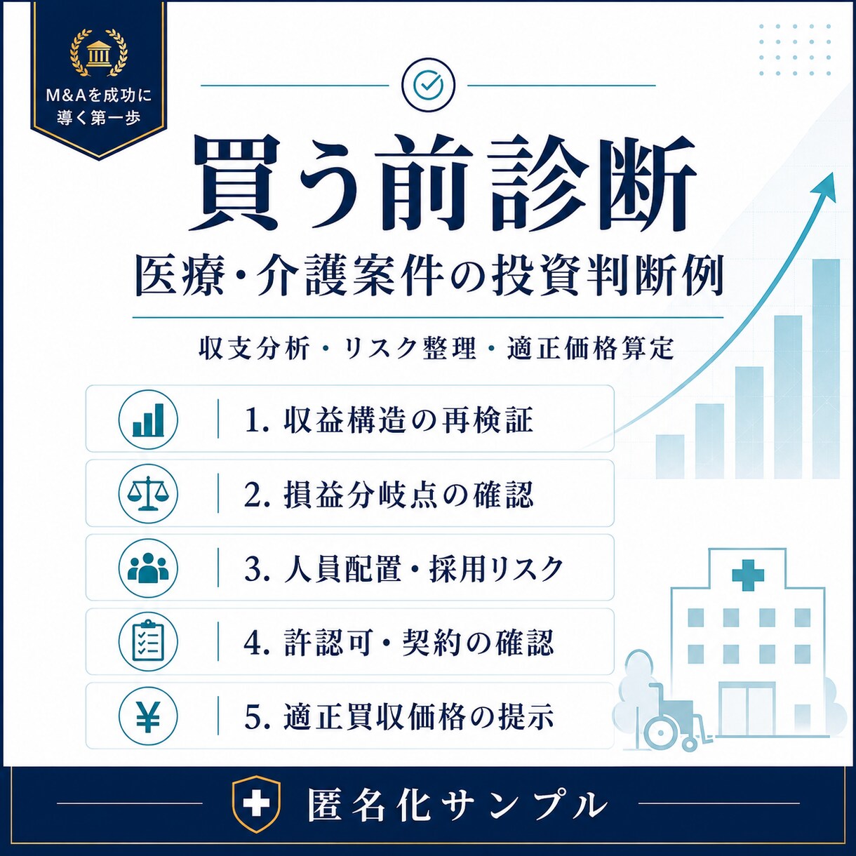 M&A案件の買う前診断を行います 収支とリスクを精査し買う・見送るを判断 イメージ4