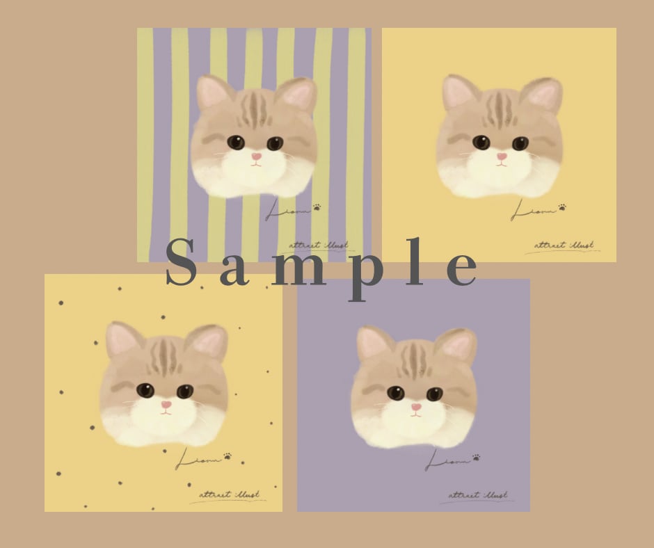 ペットちゃんを可愛いイラストにします アイコンやご自身用にグッズにも♡マスコットのようなイラスト イメージ1