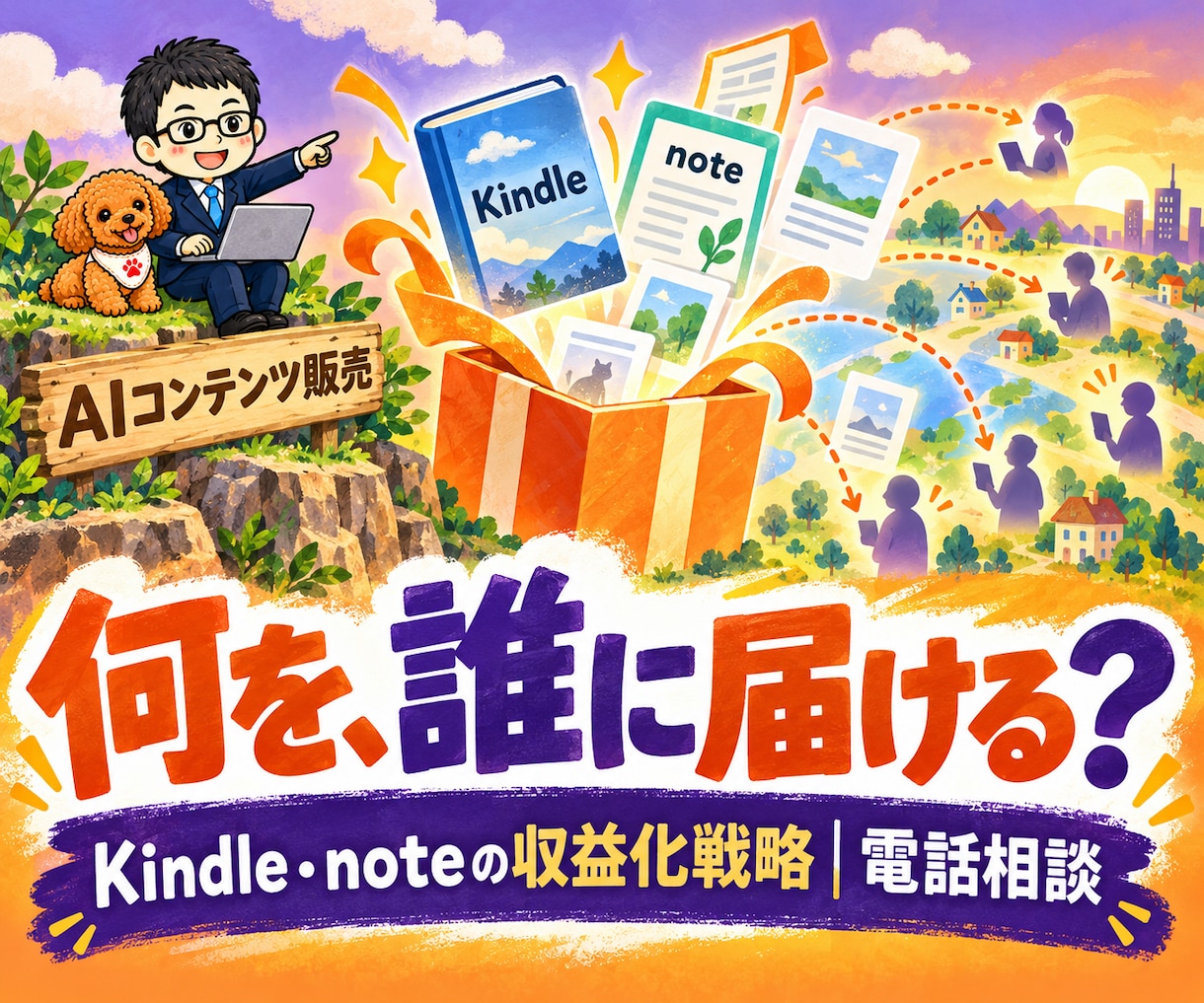 AIコンテンツ販売・収益化の戦略を電話相談できます Kindle・noteの企画、AI活用、集客と自動化を整理 イメージ1