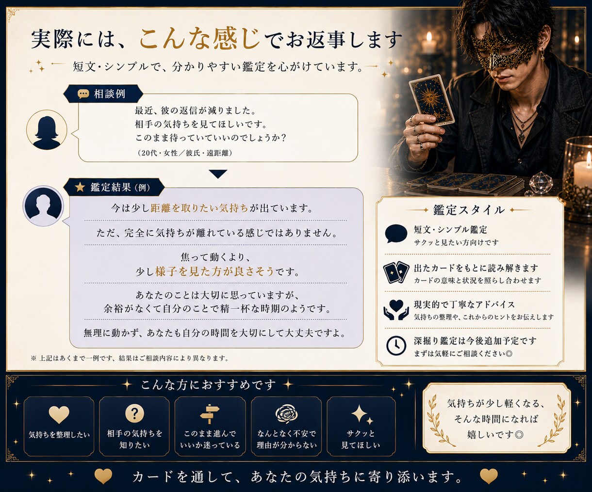 初回限定 | あなたの苦しい気持ちを占います 特殊な能力はありませんが、気持ちを整理することはできます。 イメージ4