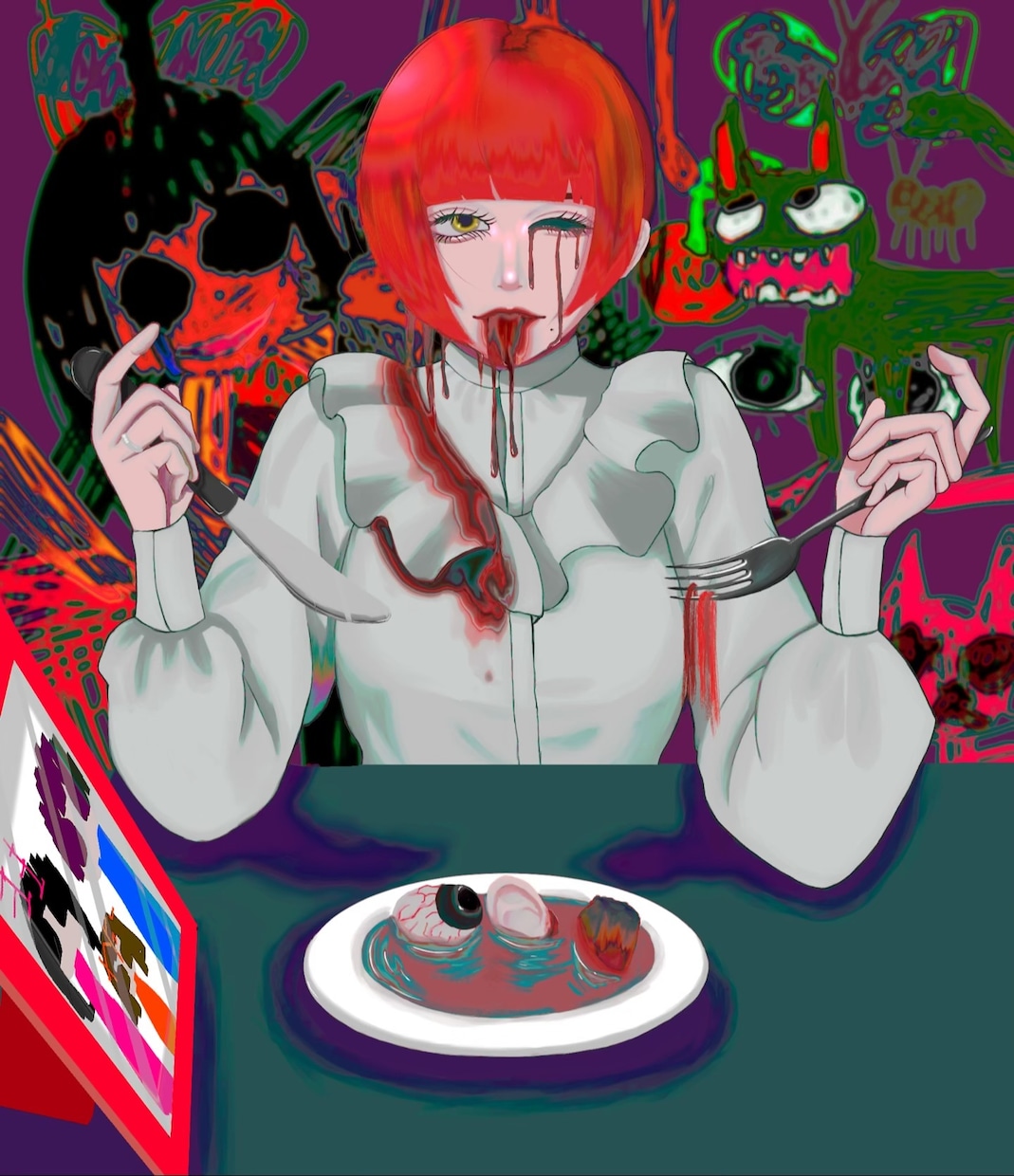 希望に沿ったイラストを描きます 重厚な厚塗りで魅せる、ダークフェミニンイラストを制作します。 イメージ4