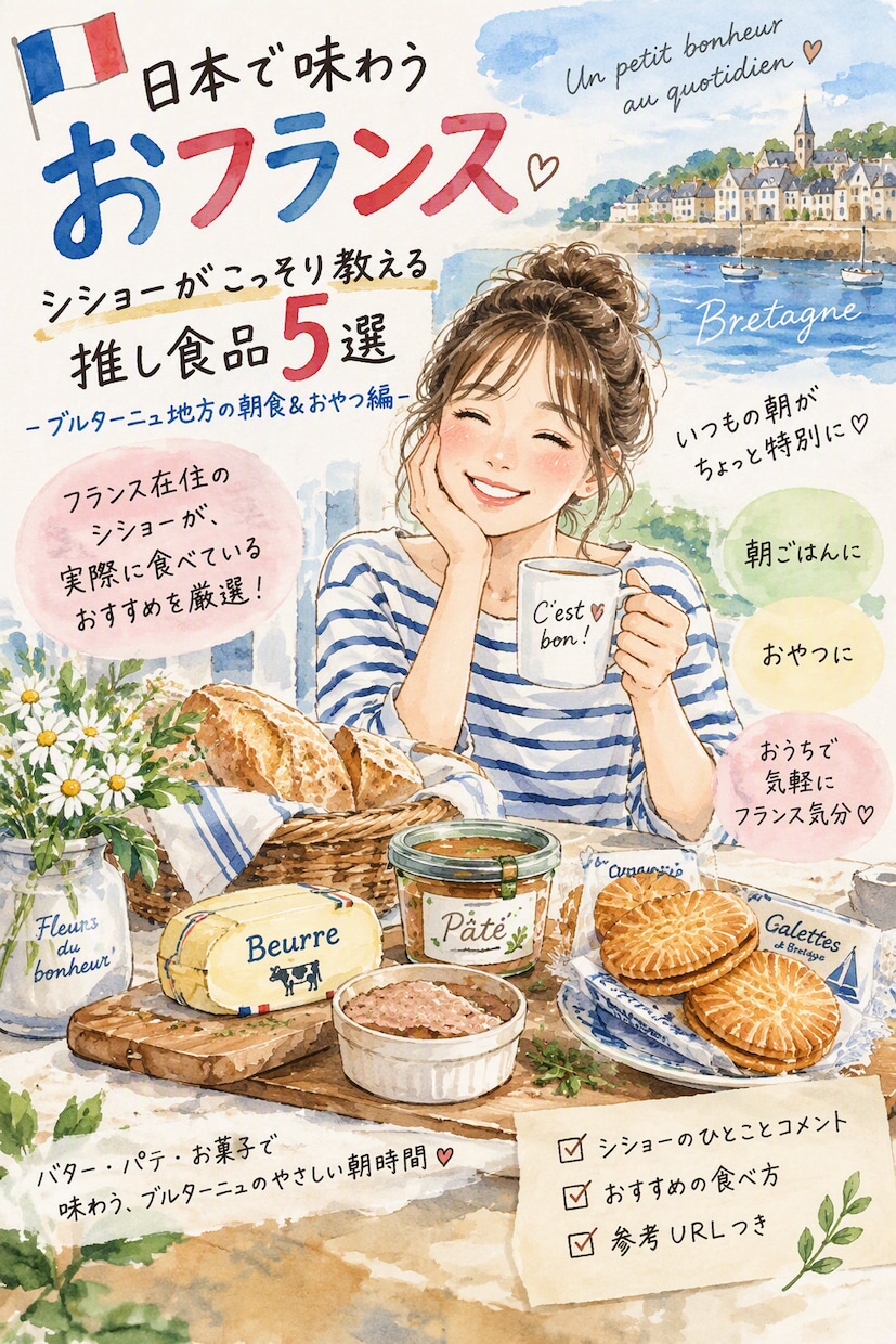 フランスの美味しいバターやお菓子のおすすめ教えます お家でフランス気分！ちょっと特別な朝に！参考URL付きPDF イメージ1