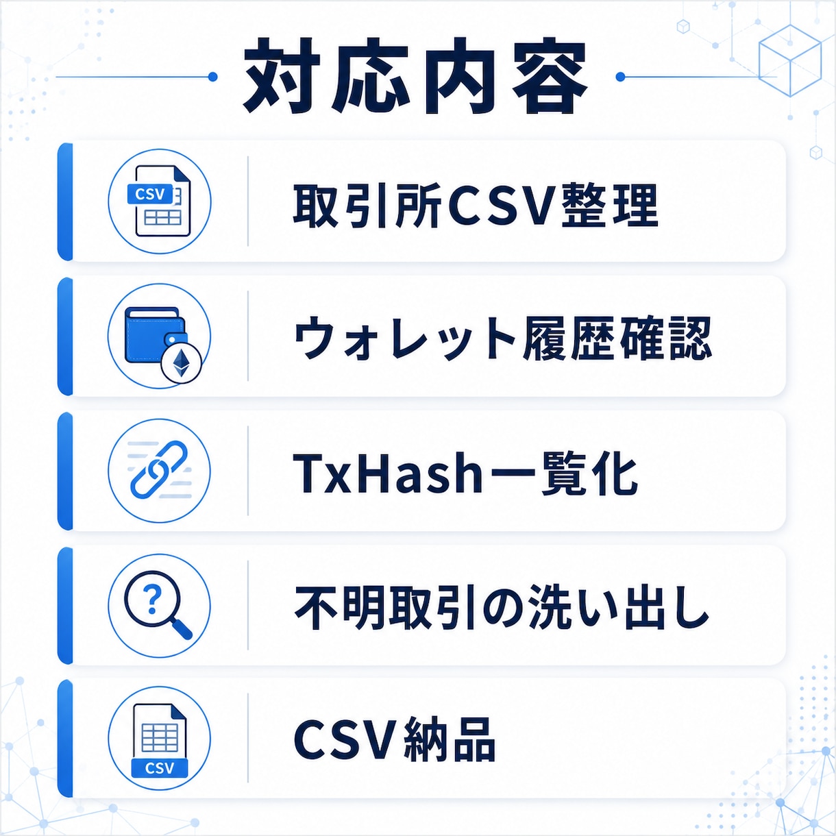暗号資産の取引履歴を整理します ウォレット・海外取引所もCSVで整理 イメージ2
