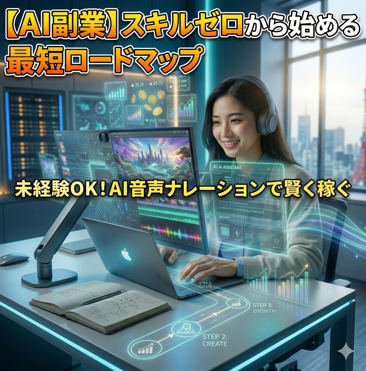 AI音声ナレーションの副業ノウハウを提供します ElevenLabs活用！未経験から始める収益化ガイド イメージ1