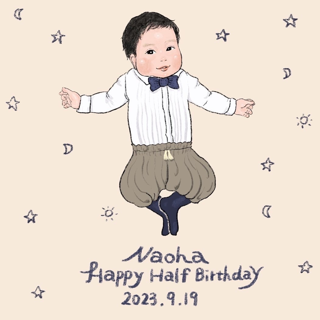 赤ちゃん、お子さんの似顔絵を描きます 完全オリジナルで可愛い我が子をイラストに！ イメージ2