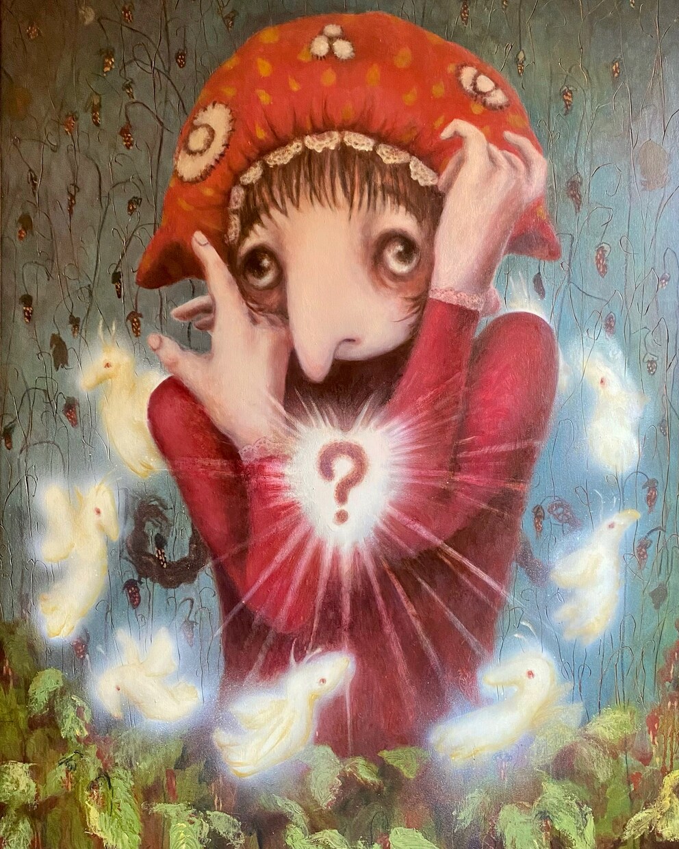 ３つのキーワードから妖精さんの空想画を描きます メルヘンな絵画をお家に飾りませんか？ イメージ2