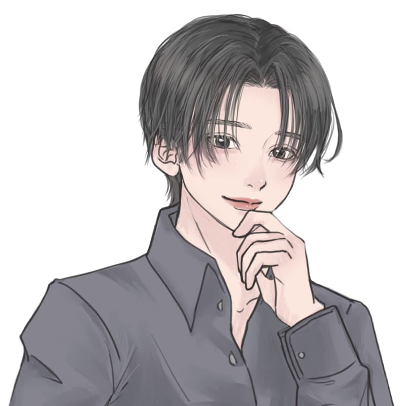 儚くて優しい少しだけ影のある男性アイコン制作します アカウントを優しい雰囲気かつクールに｜サムネや挿絵・表紙にも イメージ6