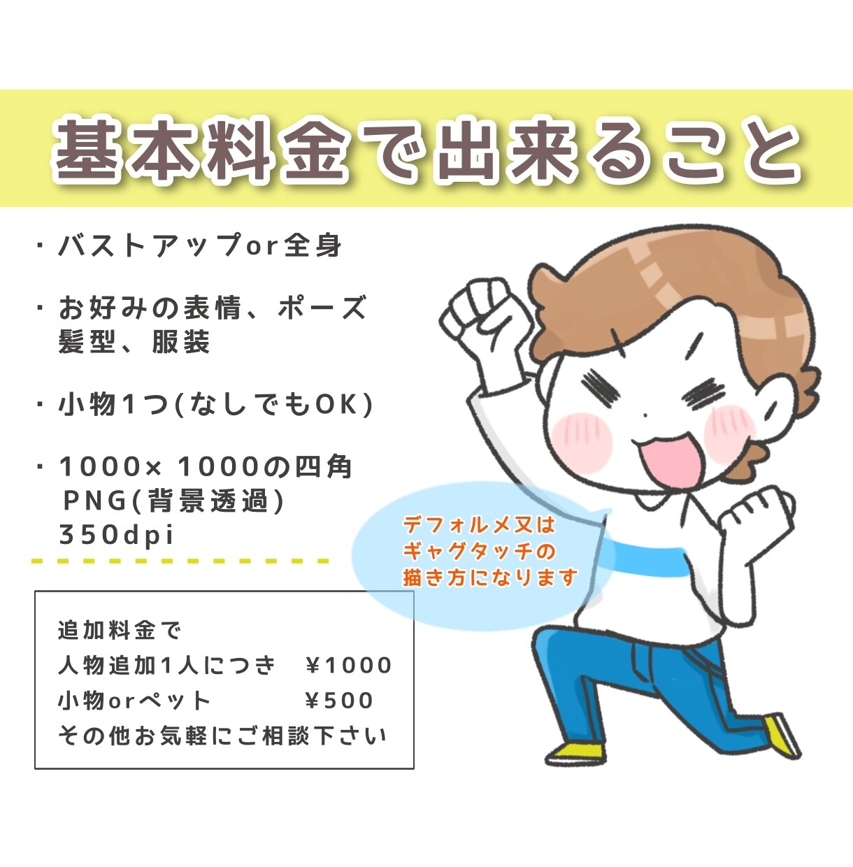 コミカルで目立つワンポイントイラスト描きます 商用OK！使い方はあなた次第⭐︎カットイラストワンポイントに イメージ2
