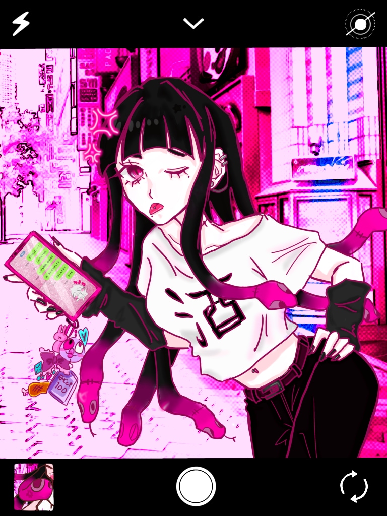 より安くクールなアイコンSNSイラストを作成します ドリームコア/Y2K/無地背景/等身大/ミニキャラ イメージ2