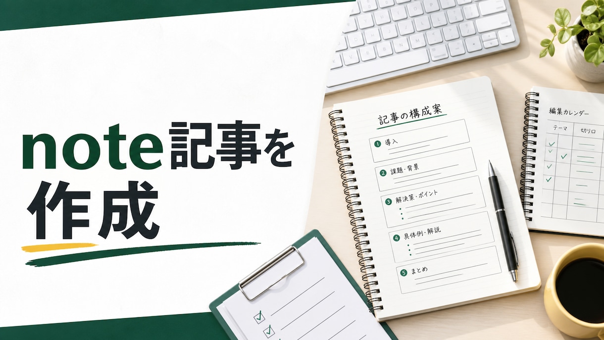 note記事の構成と本文を作成します 企画から読みやすい本文まで丁寧に整えます イメージ1