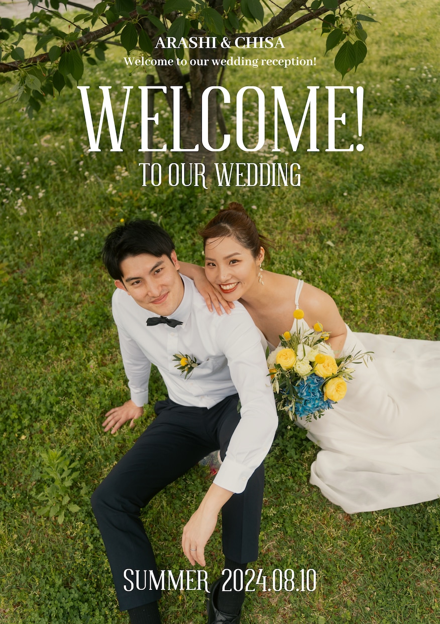 今時のウェルカムボードのデザインを提供します センス抜群のボードで一生に一度の結婚式を飾りませんか? イメージ1