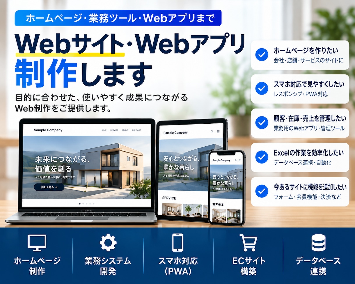 Webサイト・Webアプリを制作します ご要望に合わせたサイト・業務ツールを制作 イメージ1