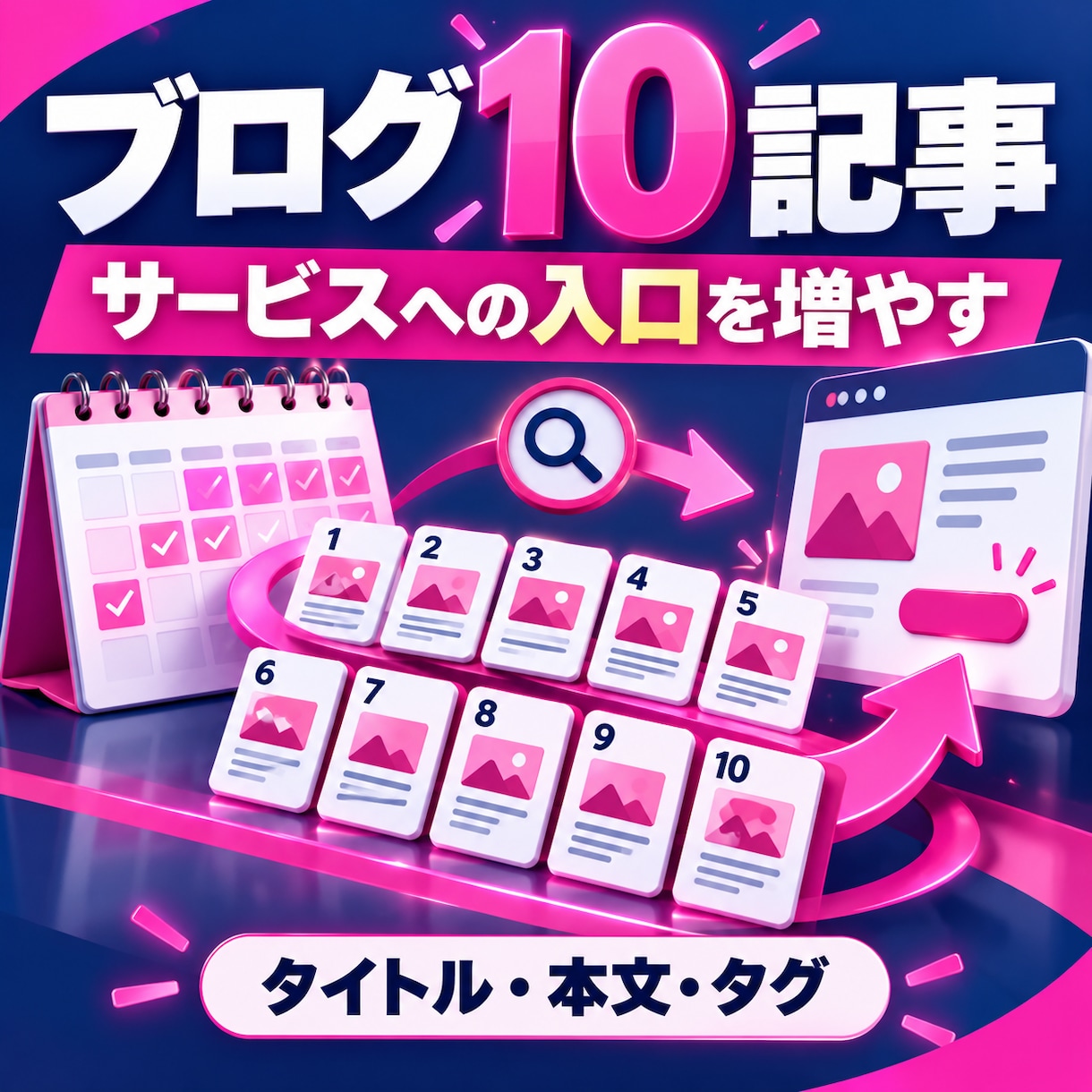 集客につながるブログ10記事を作ります サービスへの入口を増やす記事原稿を作成します イメージ1