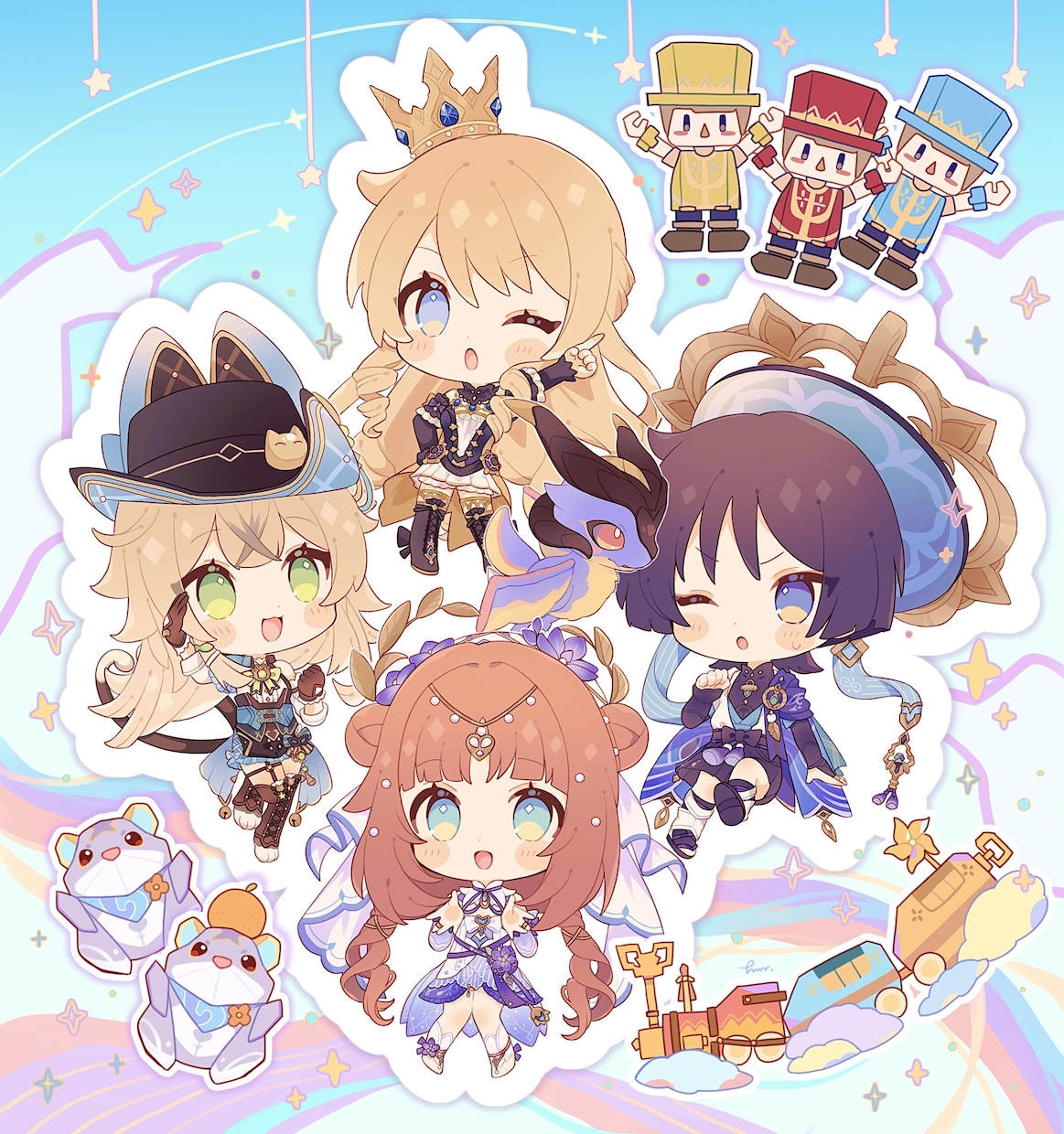 1枚絵、SDイラストなど制作します かわいい系の少年少女のイラストが描けます！ イメージ5